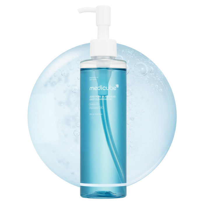 Medicube Zero Pore Blackhead Deep Cleansing Oil | Make-up-Entferner für alle Hauttypen, tägliche Feuchtigkeitspflege, Gesichtsreiniger mit geringer Reizung | Koreanische Hautpflege (205 ml / 6,93 fl.oz)