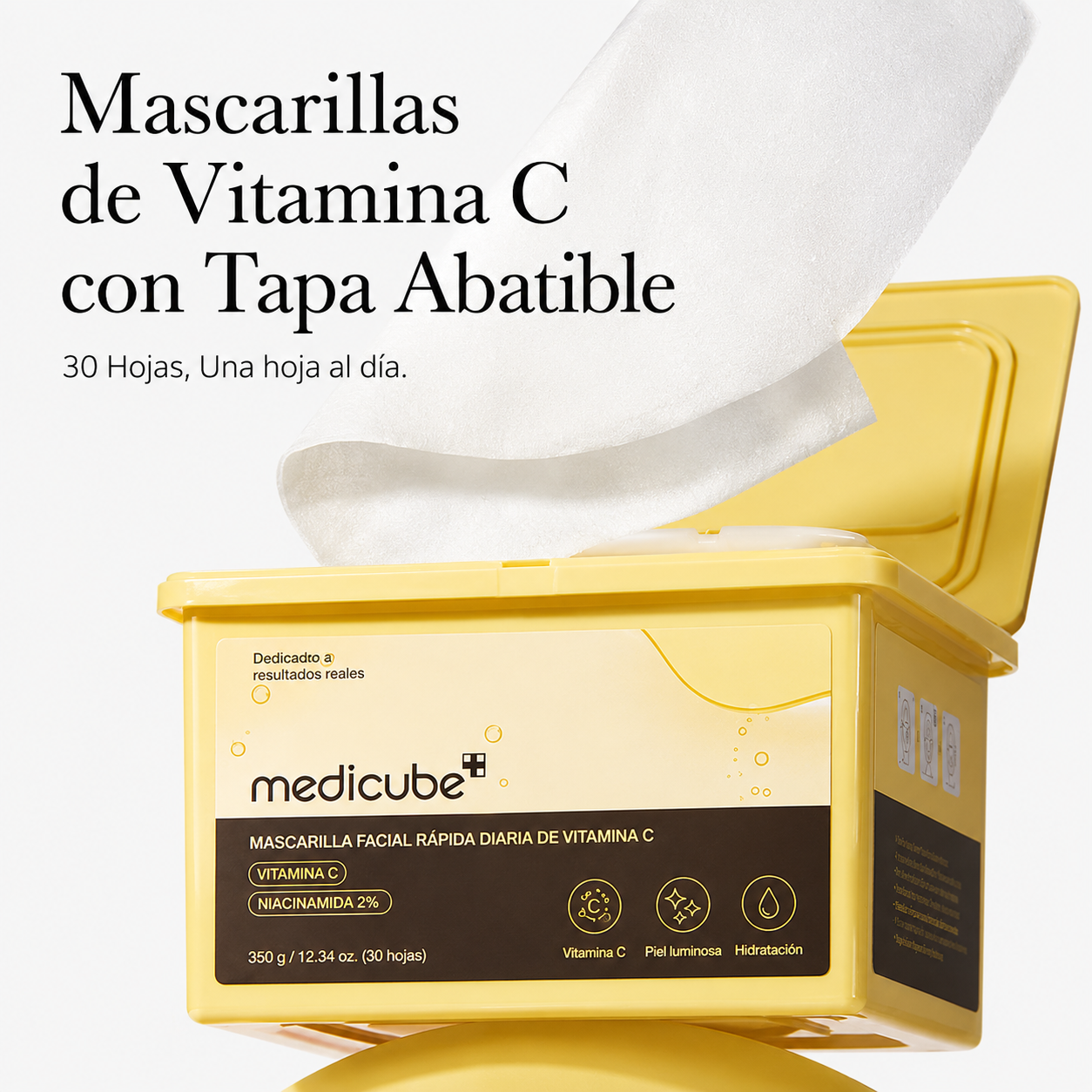 Medicube Mascarillas Diarias Rápidas Deep Vita C de 30 Hojas - Certificado Vegano