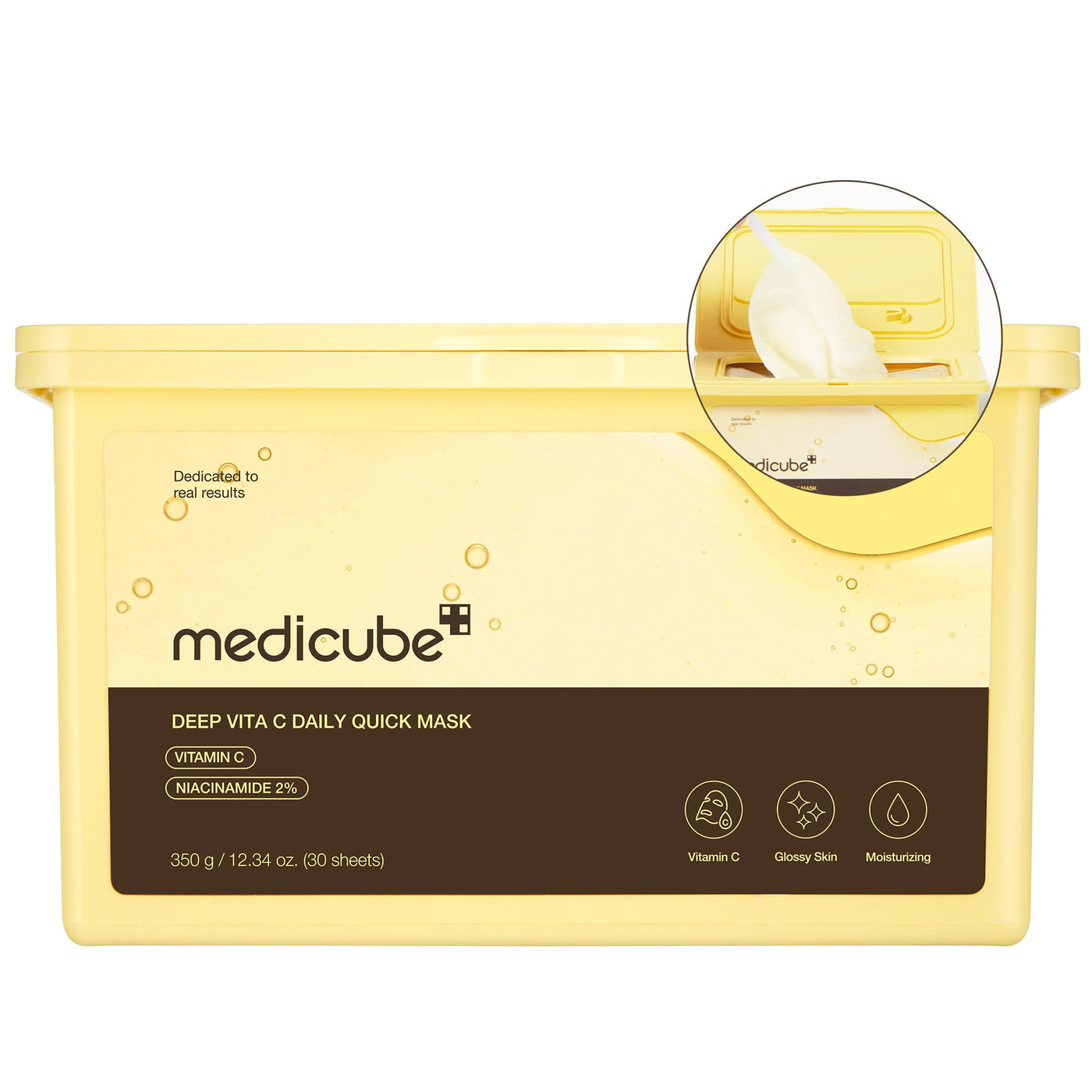 Medicube Mascarillas Diarias Rápidas Deep Vita C de 30 Hojas - Certificado Vegano